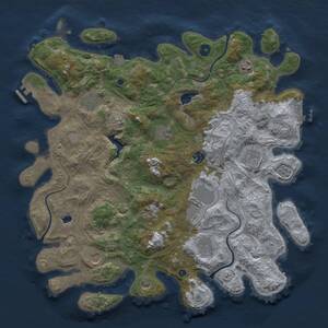 Thumbnail Rust Map: Procedural Map, Size: 4250, Seed: 504398359, 16 Monuments
