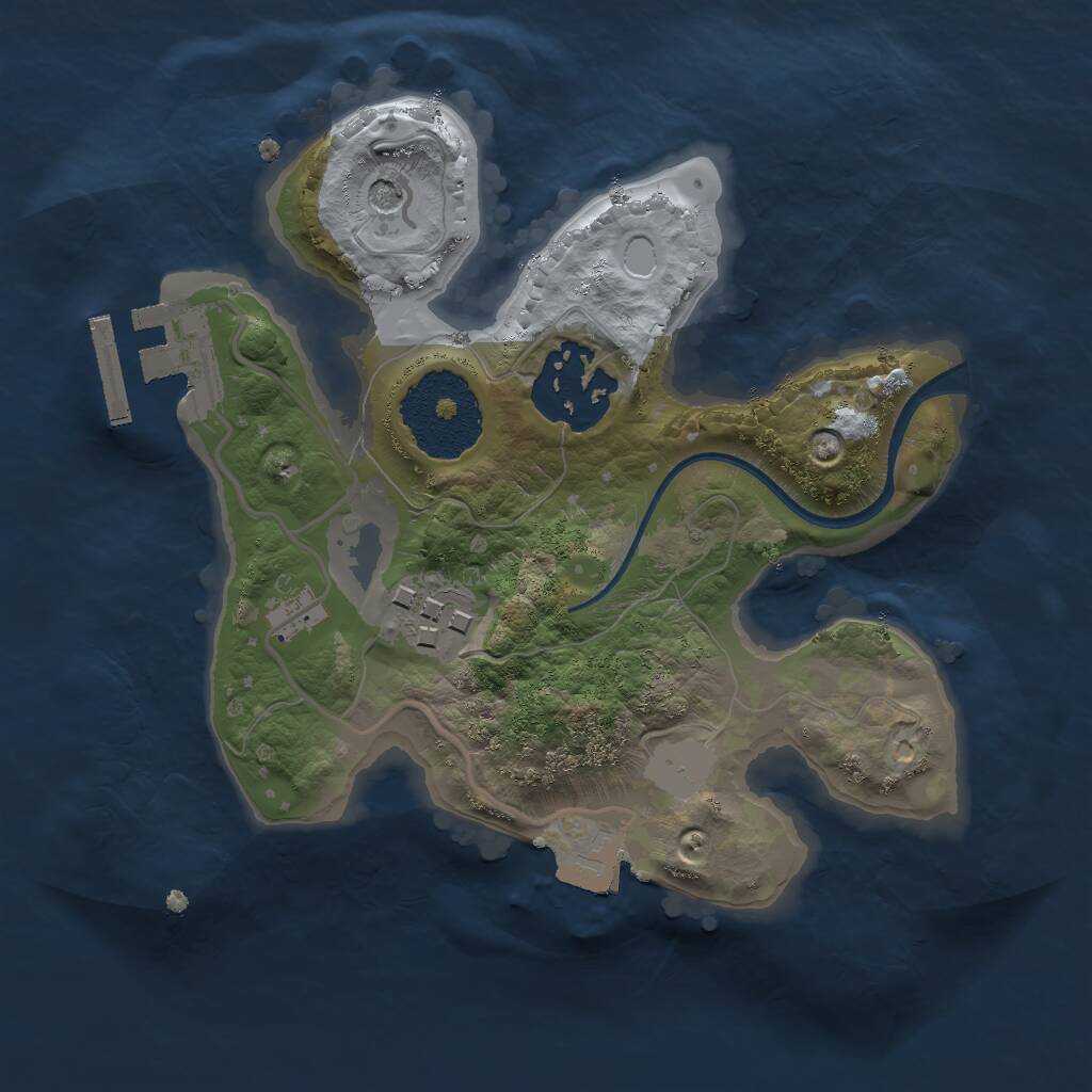 Rust Map: Procedural Map, Size: 2000, Seed: 997223550, 5 Monuments