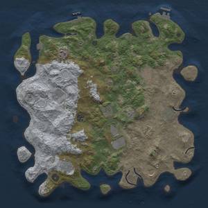 Thumbnail Rust Map: Procedural Map, Size: 4096, Seed: 75594, 19 Monuments