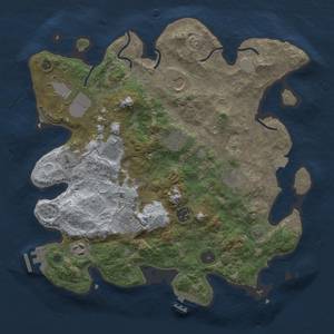 Thumbnail Rust Map: Procedural Map, Size: 3600, Seed: 21307, 17 Monuments