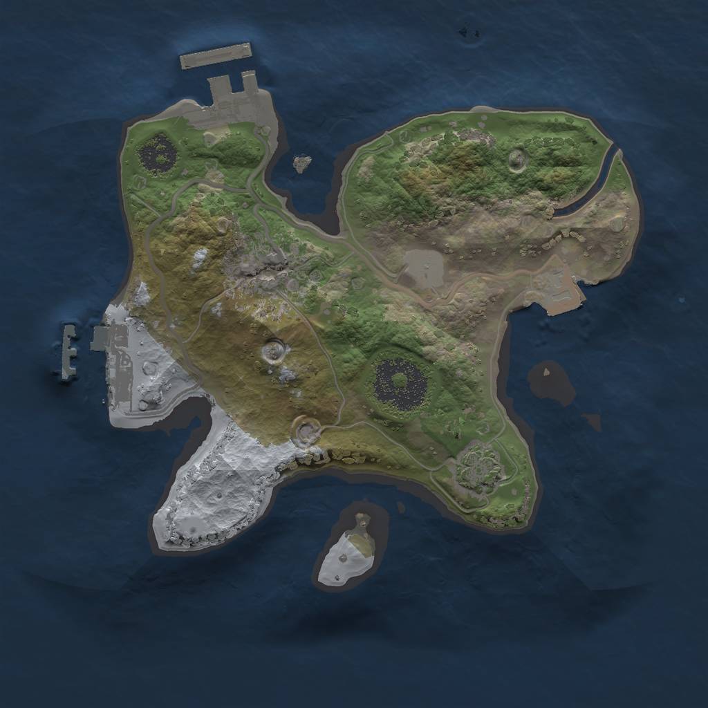 Rust Map: Procedural Map, Size: 2000, Seed: 168610862, 6 Monuments