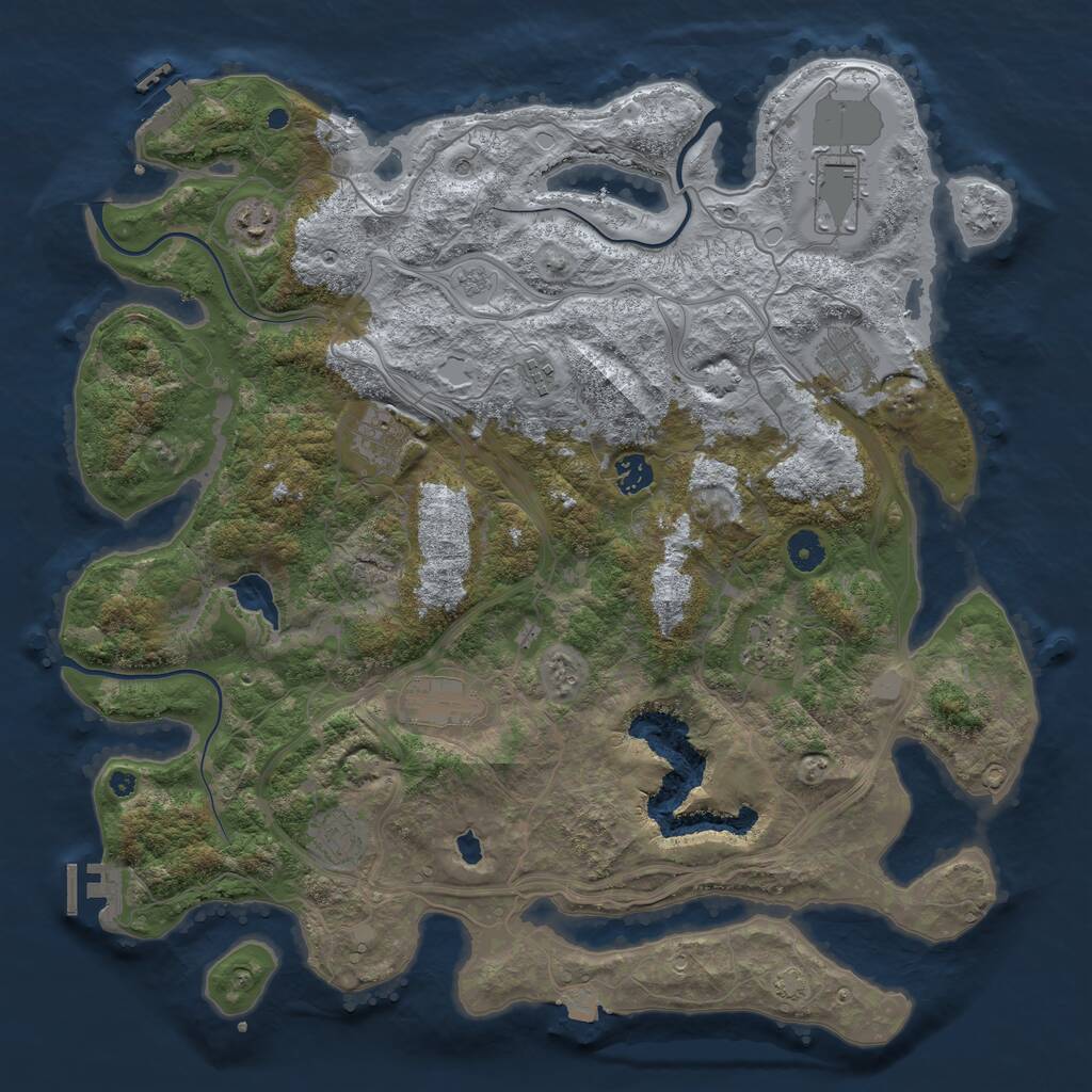 Rust Map: Procedural Map, Size: 4250, Seed: 886982026, 15 Monuments