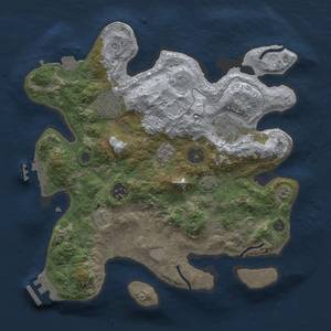 Thumbnail Rust Map: Procedural Map, Size: 3000, Seed: 1753827284, 12 Monuments