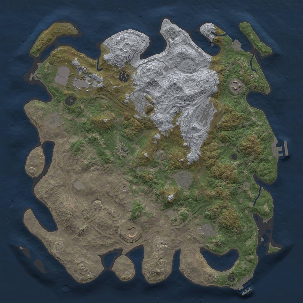 Rust Map: Procedural Map, Size: 4250, Seed: 541765262, 19 Monuments