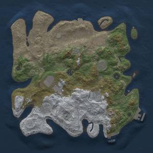 Thumbnail Rust Map: Procedural Map, Size: 3650, Seed: 58667716, 17 Monuments