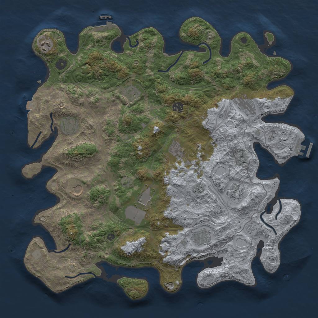 Rust Map: Procedural Map, Size: 4250, Seed: 20930, 19 Monuments