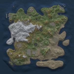 Thumbnail Rust Map: Procedural Map, Size: 3500, Seed: 1623161259, 17 Monuments