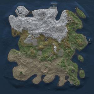 Thumbnail Rust Map: Procedural Map, Size: 3600, Seed: 471238237, 16 Monuments