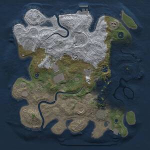 Thumbnail Rust Map: Procedural Map, Size: 3600, Seed: 471238237, 16 Monuments