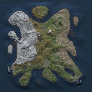 Thumbnail Rust Map: Procedural Map, Size: 3000, Seed: 674227896, 12 Monuments