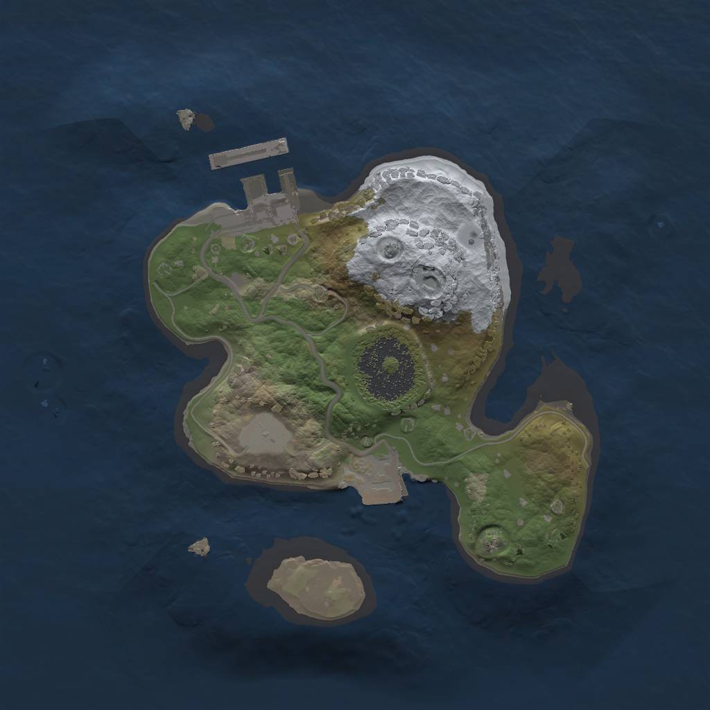 Rust Map: Procedural Map, Size: 1800, Seed: 9615807, 4 Monuments