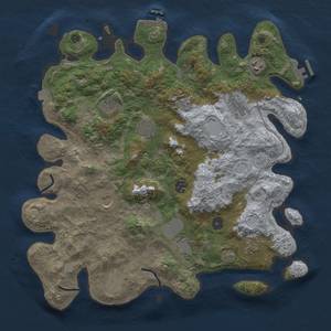 Thumbnail Rust Map: Procedural Map, Size: 4000, Seed: 20240712, 18 Monuments