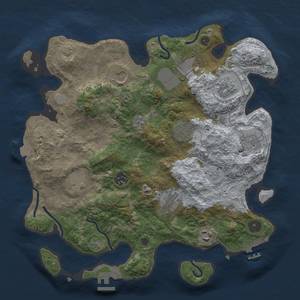 Thumbnail Rust Map: Procedural Map, Size: 3500, Seed: 54338109, 18 Monuments