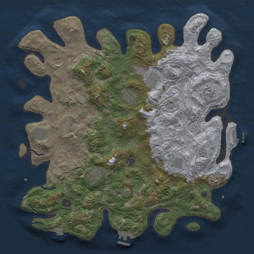 Rust Map: Procedural Map, Size: 4250, Seed: 335440271, 19 Monuments