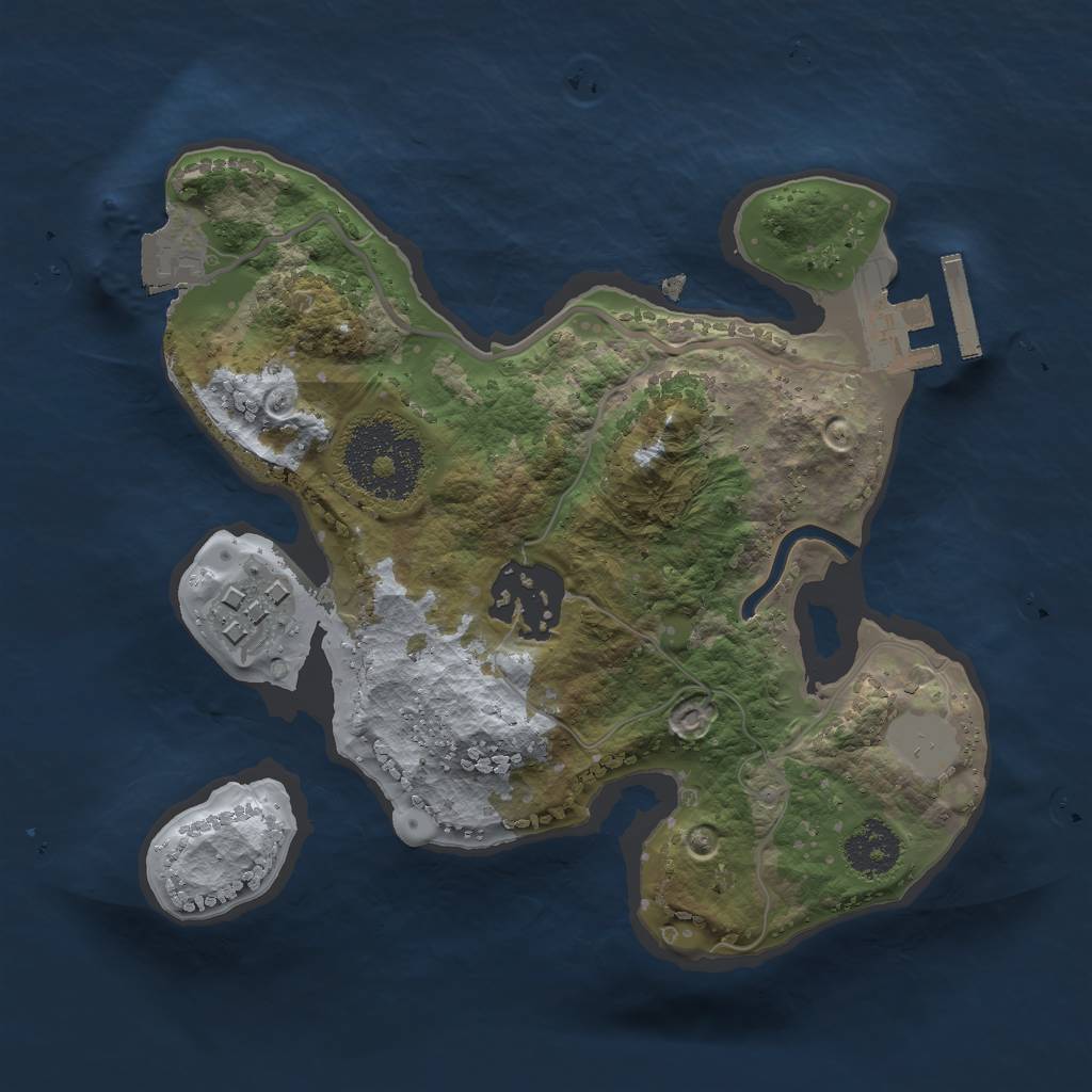 Rust Map: Procedural Map, Size: 2100, Seed: 1546452, 6 Monuments