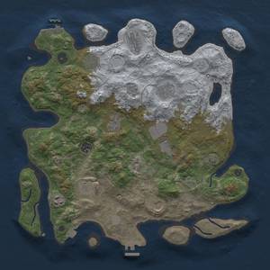 Thumbnail Rust Map: Procedural Map, Size: 3800, Seed: 5358718, 19 Monuments