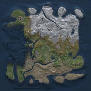Thumbnail Rust Map: Procedural Map, Size: 3800, Seed: 5358718, 16 Monuments