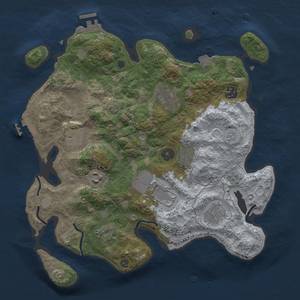 Thumbnail Rust Map: Procedural Map, Size: 3500, Seed: 1737959294, 17 Monuments