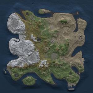 Thumbnail Rust Map: Procedural Map, Size: 3250, Seed: 494235112, 15 Monuments