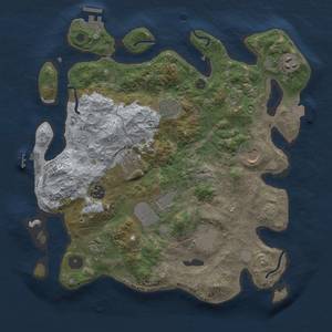 Thumbnail Rust Map: Procedural Map, Size: 3500, Seed: 50190523, 16 Monuments