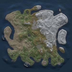 Thumbnail Rust Map: Procedural Map, Size: 3500, Seed: 730650946, 16 Monuments