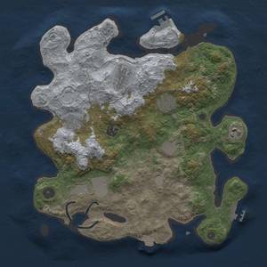 Thumbnail Rust Map: Procedural Map, Size: 3500, Seed: 112229624, 16 Monuments