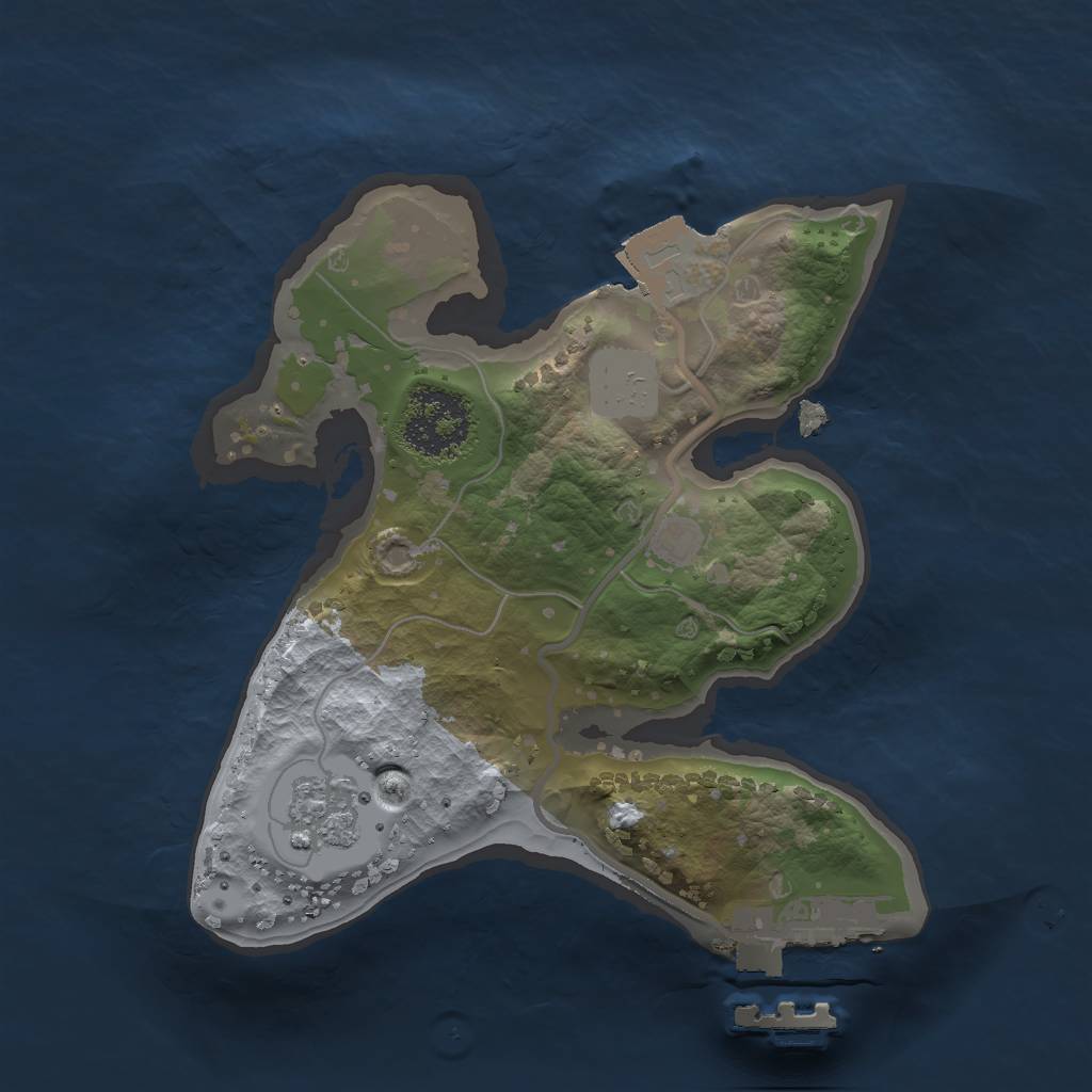 Rust Map: Procedural Map, Size: 1650, Seed: 723312280, 5 Monuments