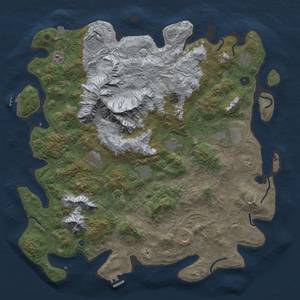 Thumbnail Rust Map: Procedural Map, Size: 5000, Seed: 984835699, 19 Monuments