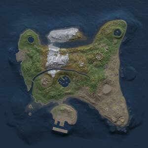 Thumbnail Rust Map: Procedural Map, Size: 2000, Seed: 89531125, 3 Monuments