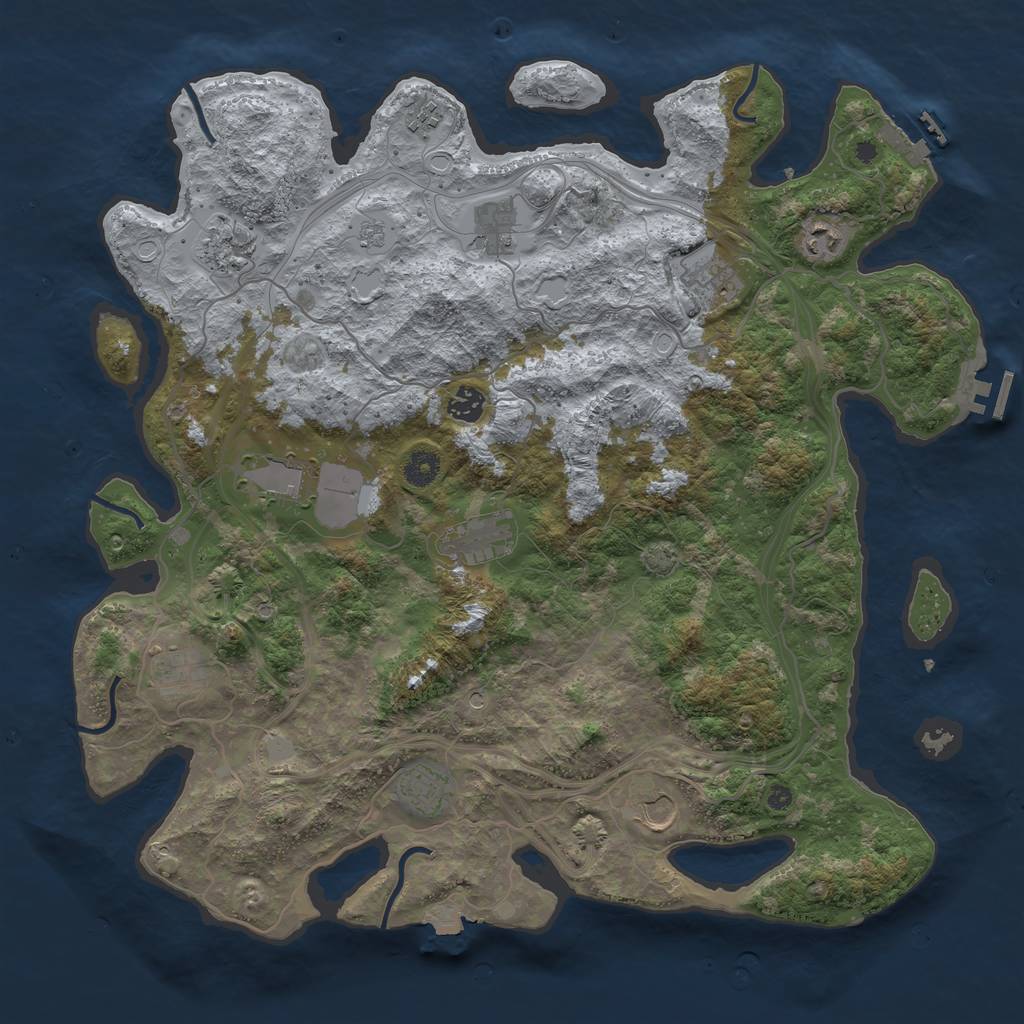 Rust Map: Procedural Map, Size: 4250, Seed: 753318122, 19 Monuments