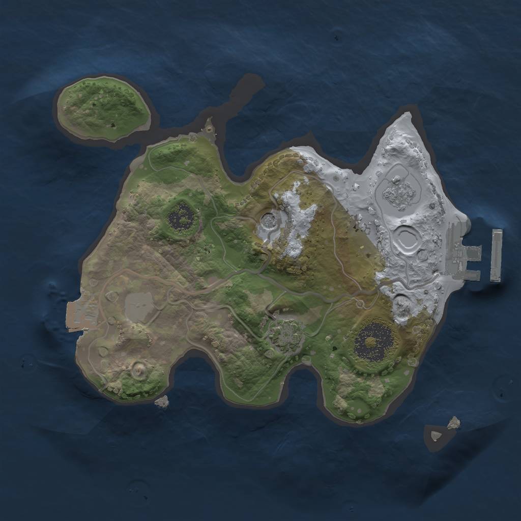 Rust Map: Procedural Map, Size: 2000, Seed: 820518617, 7 Monuments