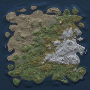 Thumbnail Rust Map: Procedural Map, Size: 4500, Seed: 658486, 18 Monuments