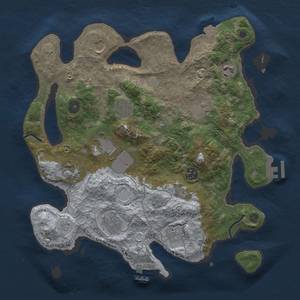 Thumbnail Rust Map: Procedural Map, Size: 3500, Seed: 460581314, 18 Monuments