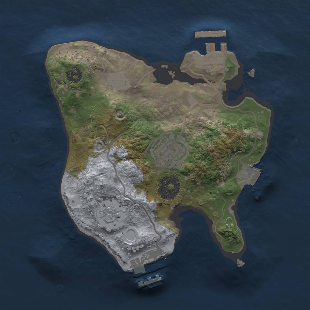 Rust Map: Procedural Map, Size: 2000, Seed: 145789, 7 Monuments