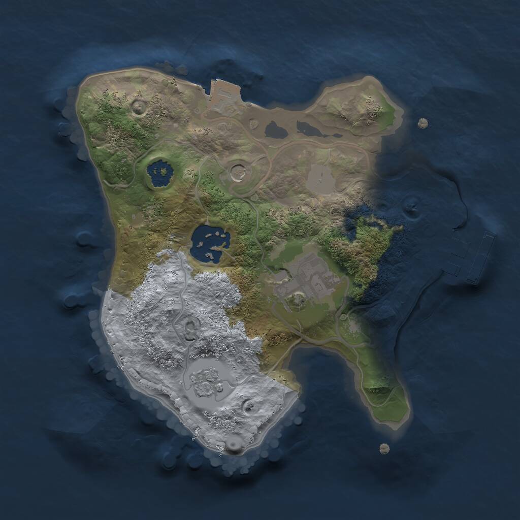 Rust Map: Procedural Map, Size: 2000, Seed: 145789, 6 Monuments