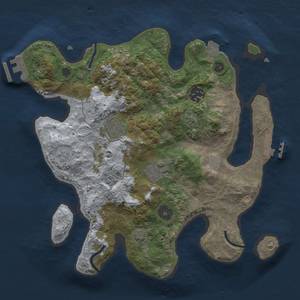 Thumbnail Rust Map: Procedural Map, Size: 3000, Seed: 16021973, 11 Monuments