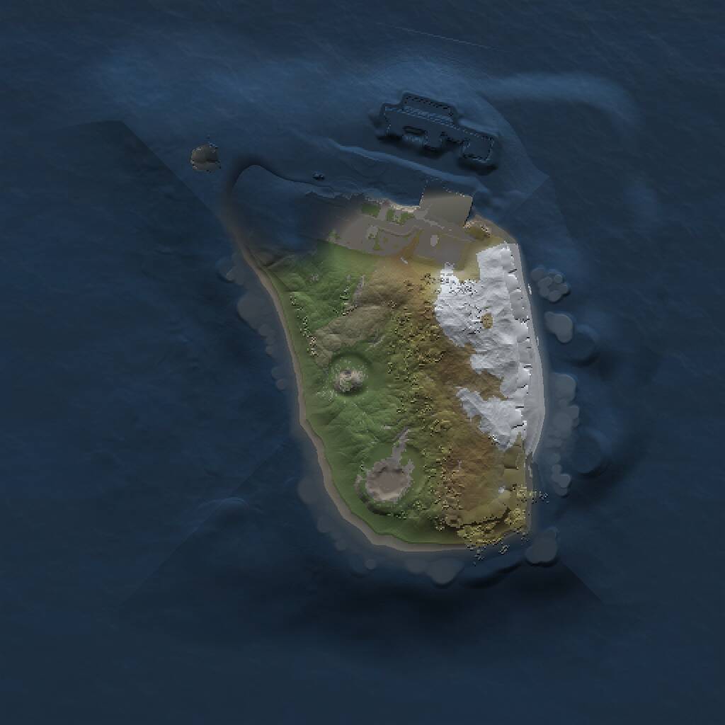 Rust Map: Procedural Map, Size: 1000, Seed: 455089064, 2 Monuments