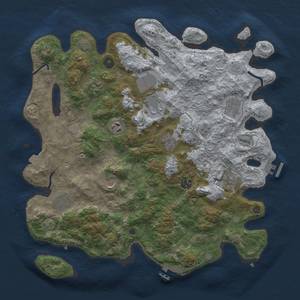 Thumbnail Rust Map: Procedural Map, Size: 4000, Seed: 657041826, 18 Monuments