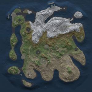 Thumbnail Rust Map: Procedural Map, Size: 3000, Seed: 8359, 12 Monuments