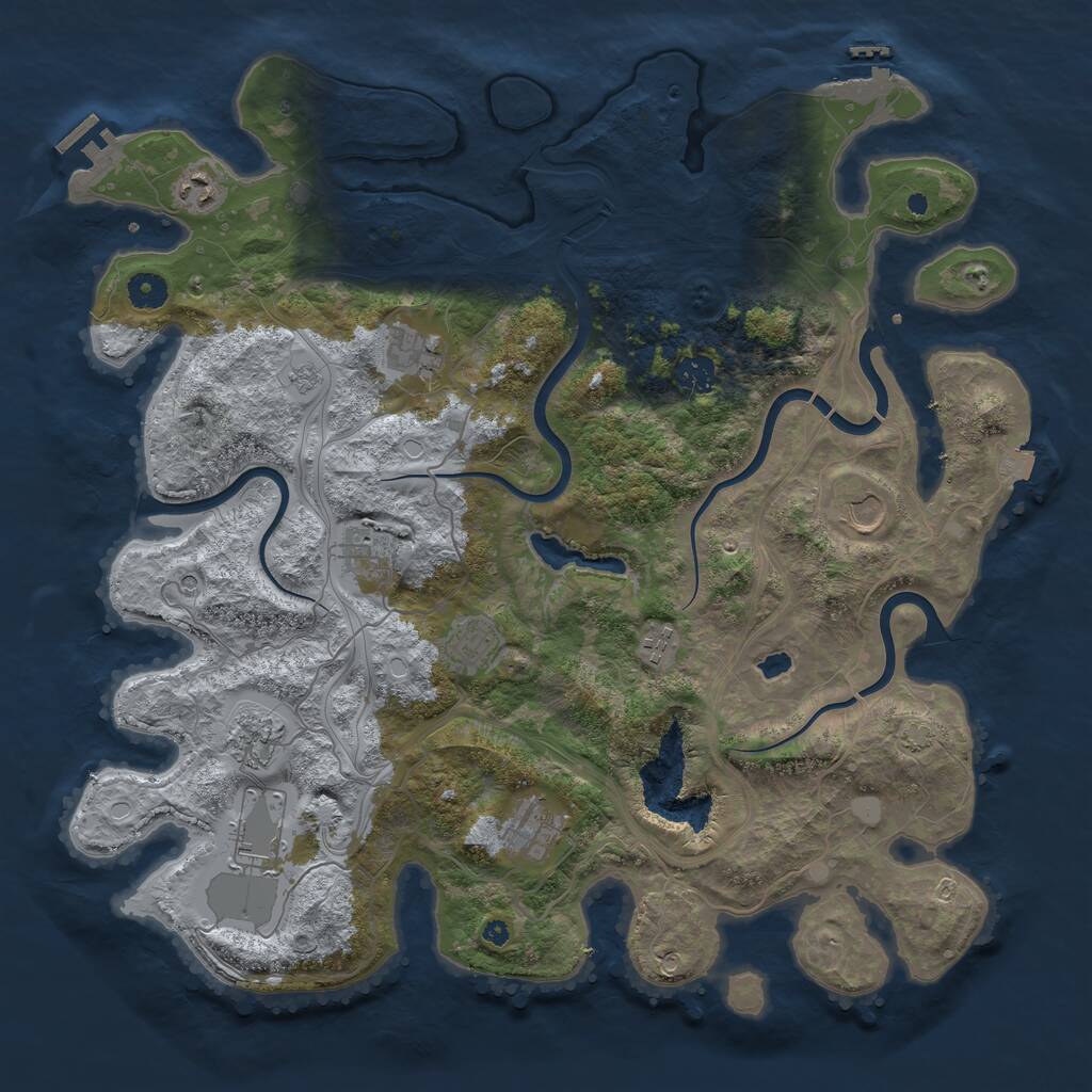 Rust Map: Procedural Map, Size: 4250, Seed: 892090175, 16 Monuments