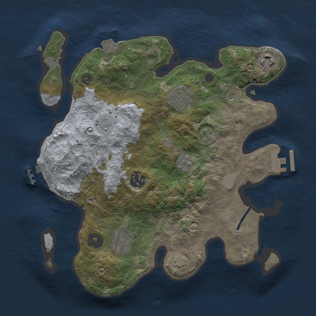 Rust Map: Procedural Map, Size: 3000, Seed: 1013, 13 Monuments