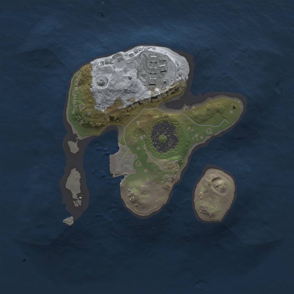 Rust Map: Procedural Map, Size: 1500, Seed: 174059603, 4 Monuments