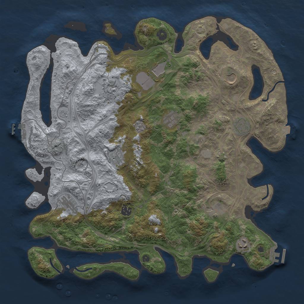 Rust Map: Procedural Map, Size: 4250, Seed: 162312381, 19 Monuments
