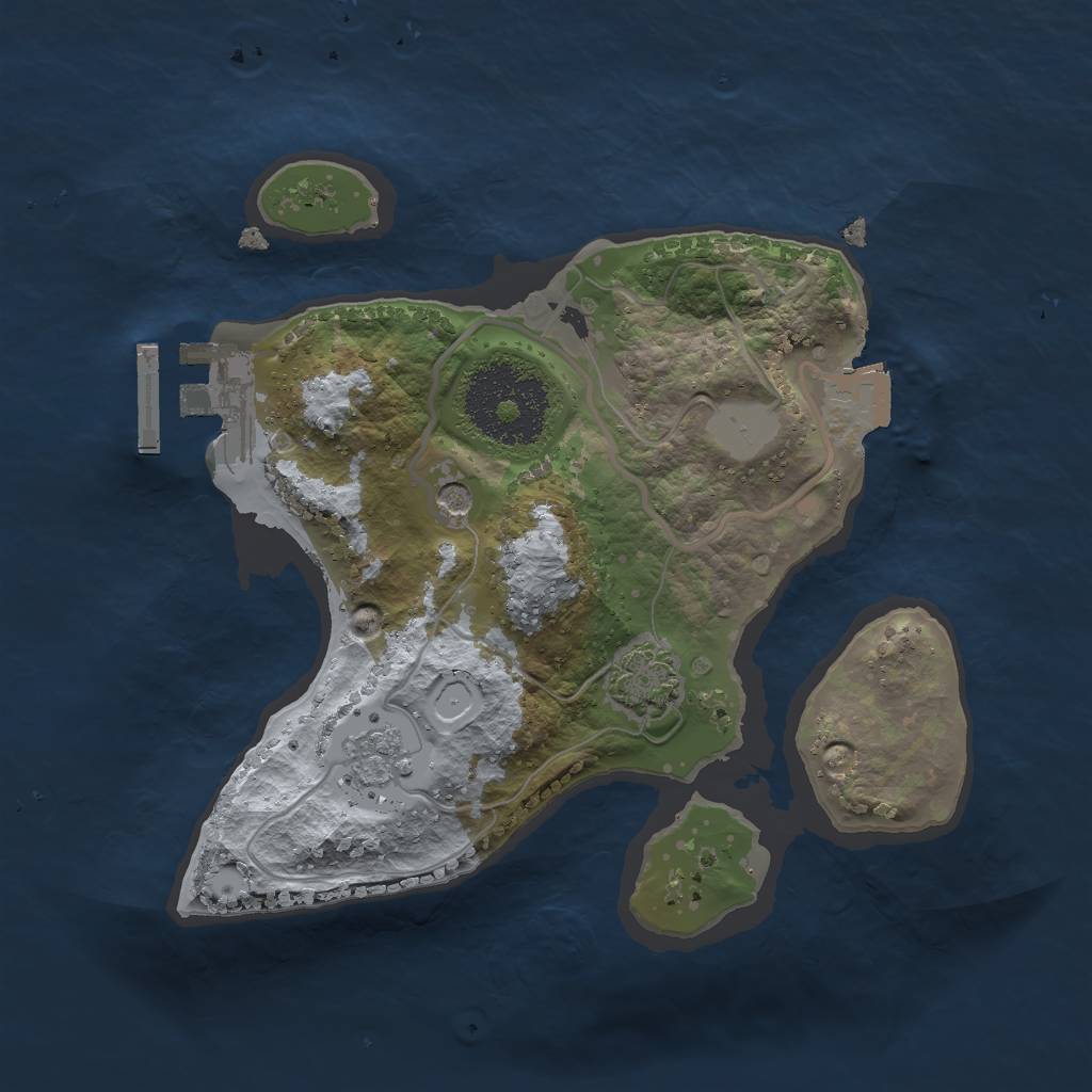 Rust Map: Procedural Map, Size: 2000, Seed: 69659, 7 Monuments