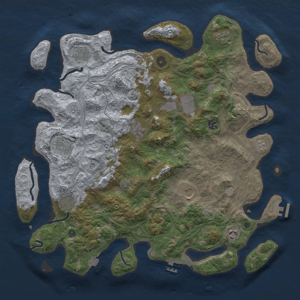 Rust Map: Procedural Map, Size: 4250, Seed: 20240714, 18 Monuments