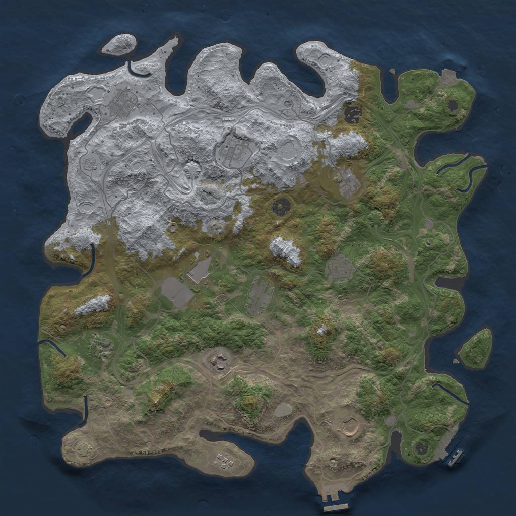 Rust Map: Procedural Map, Size: 4250, Seed: 1336, 19 Monuments