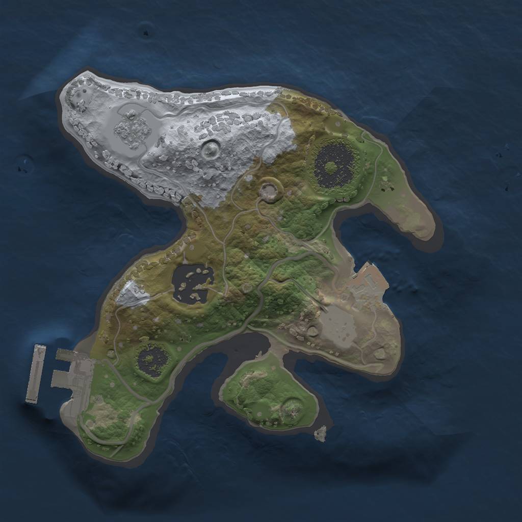 Rust Map: Procedural Map, Size: 1800, Seed: 192879, 6 Monuments