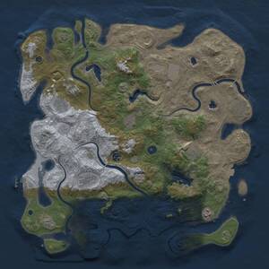 Thumbnail Rust Map: Procedural Map, Size: 4500, Seed: 1391264164, 17 Monuments