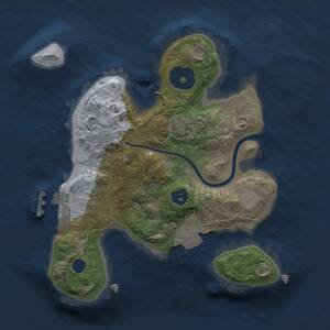 Thumbnail Rust Map: Procedural Map, Size: 2000, Seed: 521926010, 3 Monuments