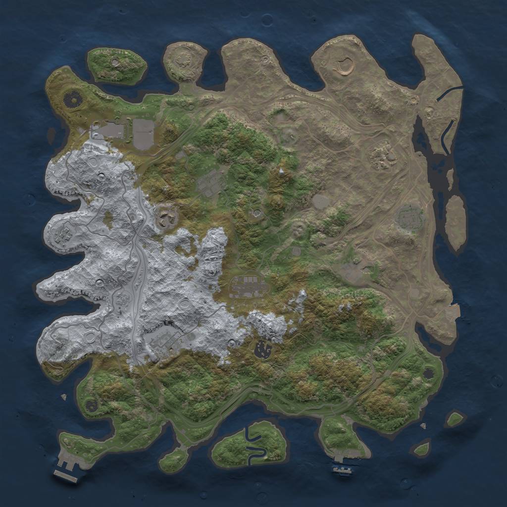 Rust Map: Procedural Map, Size: 4250, Seed: 138259999, 19 Monuments
